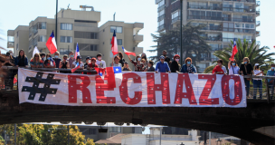 De cara al plebiscito de salida: Marcha por el rechazo a la propuesta constitucional se agrupó en Providencia