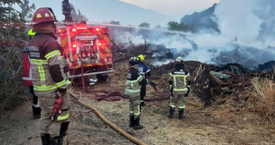 Incendio forestal en Monte Patria destruye 7 viviendas y ha consumido alrededor de 120 hectáreas