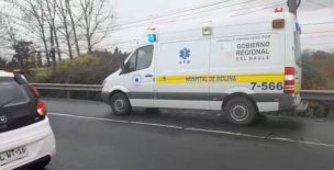 Paro de camioneros impide que ambulancias avancen por Ruta 5 Sur