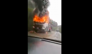 Reportan ataque incendiario en Cañete: Conductor de camión fue golpeado por desconocidos