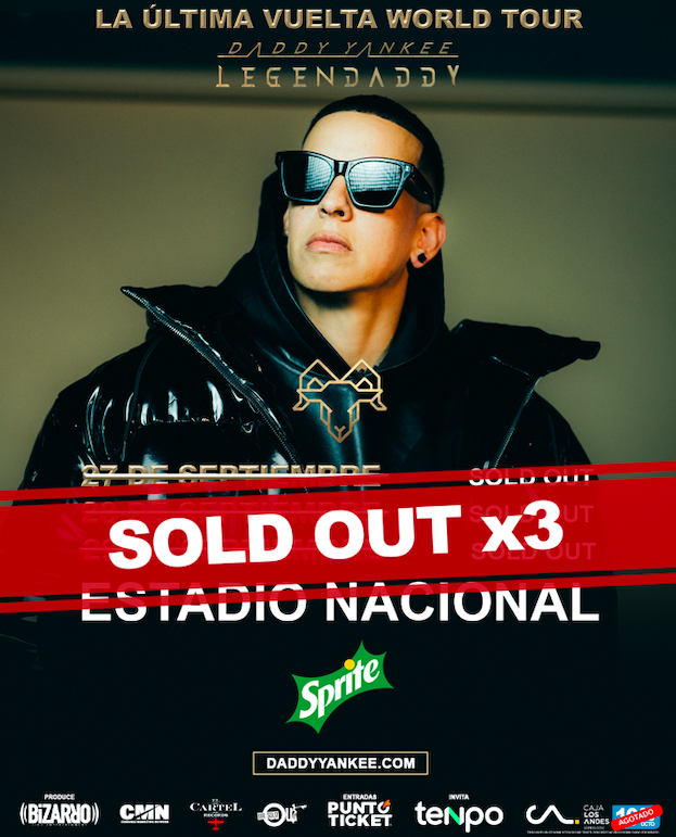 Daddy Yankee consigue récord histórico en Chile: Entradas para los 3 conciertos en el Estadio Nacional se vendieron en menos de 5 horas