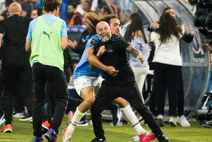 [Video] Jorge Sampaoli y su alocado festejo tras meterse en Champions con el OM