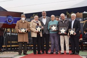 Seleccionados del '62 fueron homenajeados por la ANFP en el Paseo de la Fama