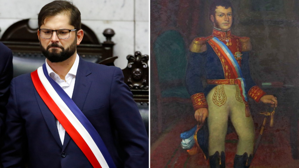 Presidente Boric relató anécdota sobre sus “dudas” de dejar el cuadro de Bernardo O’Higgins en su oficina en La Moneda