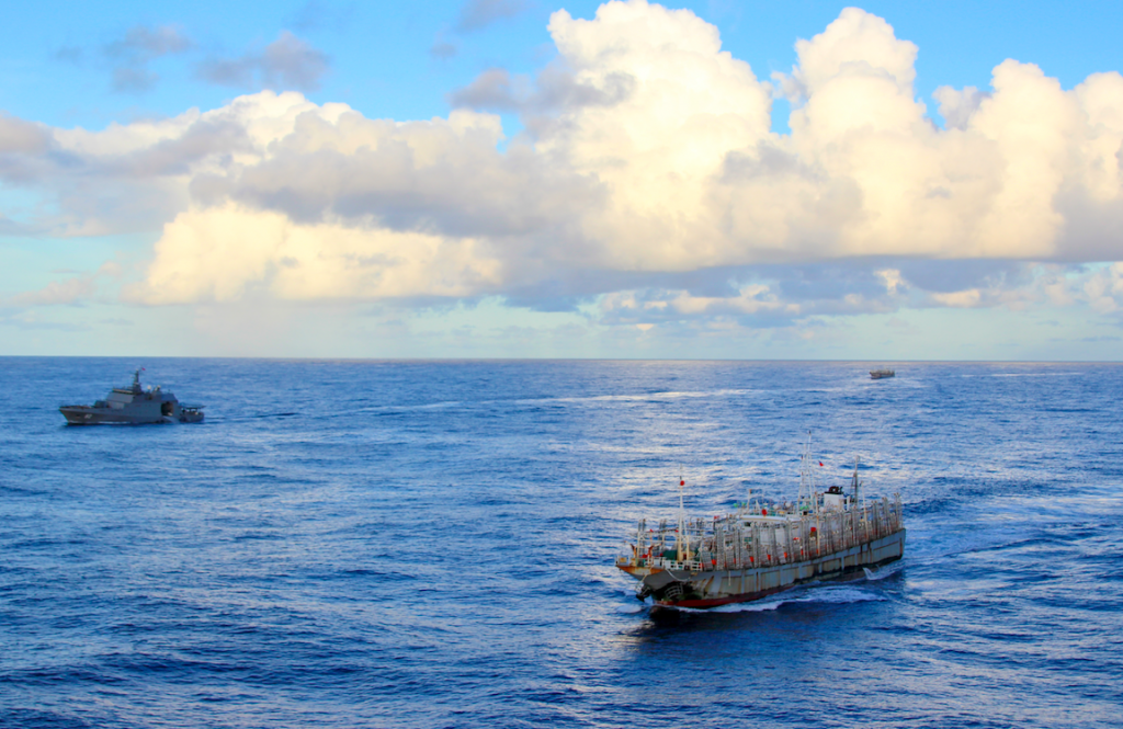 Chile fiscaliza a 50 barcos chinos frente a Iquique tras denuncias de pesca ilegal de jibia