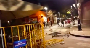Encapuchados atacaron locales con objetos contundentes en el Barrio Lastarria