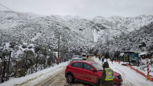 Extienden cierre de la Ruta G-21 Camino a Farellones debido al sistema frontal