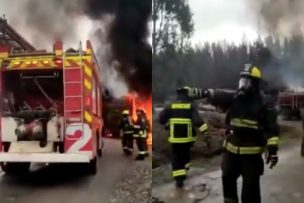 Reportan nuevo ataque incendiario en La Araucanía: Carabineros fueron atacados con disparos en su llegada al lugar