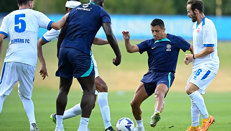 Alexis Sánchez estuvo presente en goleada del Inter en partido de pretemporada