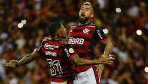 ¡Celebre o Rei! Arturo Vidal anota su primer tanto con la camiseta del Flamengo