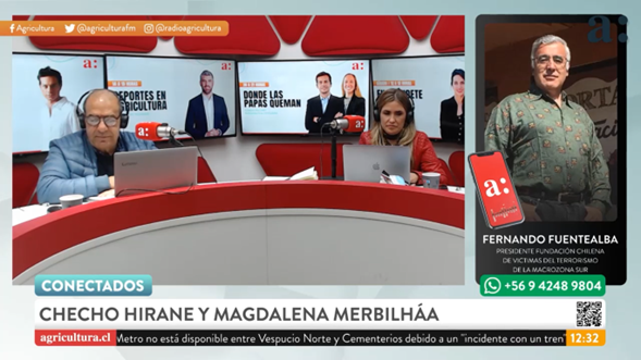 Pdte. Fundación Víctimas del Terrorismo, Fernando Fuentealba: “Estos maquillajes del Estado de Excepción son para mejorar la credibilidad de la opinión pública”
