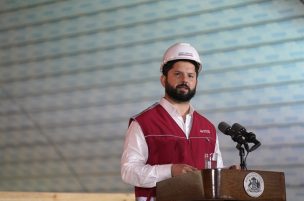 Presidente Boric visita las obras de la extensión de la Línea 2 del Metro de Santiago