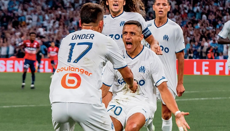 Continúa en racha: Alexis marca su cuarto gol con la camiseta del Marsella