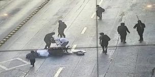 Menor de cinco años participó en la realización de barricadas en la Alameda durante esta tarde