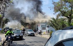 Incendio afecta a cité en Santiago