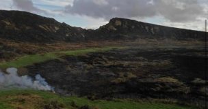 Nuevo incendio forestal afecta a reconocido sector arqueológico de Isla de Pascua