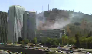 Incendio afecta a la ladera del Cerro San Cristobal