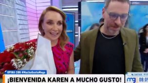 Así fue el especial debut de Karen Doggenweiler en Mega: fue recibida por múltiples rostros de la señal