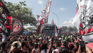 Adiós multitudinario: hinchas despiden al Flamengo previo a la final de la Libertadores