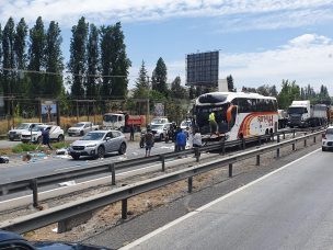 Ruta 5 Sur: Accidente a la altura de Buin Zoo provoca gran congestión vehicular