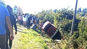 Tres adultas mayores murieron en volcamiento de minibús en Cañete