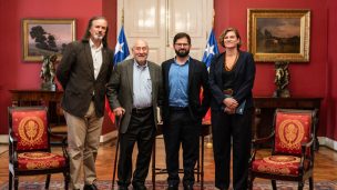Presidente Boric se reunió con los economistas Mariana Mazzucato y Joseph Stiglitz