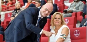 Gianni Infantino y una polémica imagen en Qatar