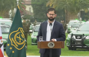 Presidente Boric reitera respaldo a Carabineros: 