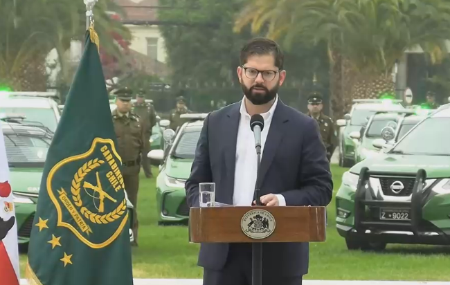 Presidente Boric reitera respaldo a Carabineros: “El uso proporcional de la fuerza va a ser respaldado por nuestro Gobierno”