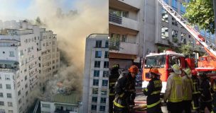 Adulta mayor falleció en incendio que afectó edificio residencial de Santiago Centro