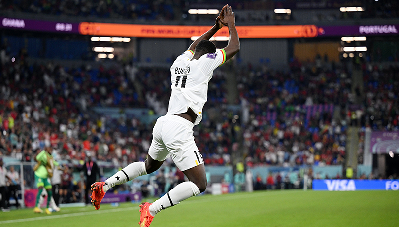 ¡Siiiu! Delantero de Ghana marca ante Portugal e imita el festejo de CR7