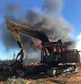 Nuevo ataque incendiario en la Araucanía: Dejó dos maquinarias destruidas