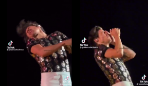 Harry Styles recibió el impacto de un dulce en pleno concierto