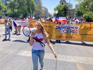 Manifestantes realizan marcha contra la delincuencia: A la convocatoria se sumó 