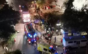 Árbol cae sobre feria navideña en Santiago y deja tres lesionados