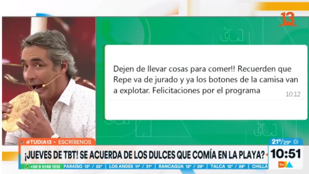 José Luis Repenning recibió ácido comentario sobre su cuerpo por televidente en “Tu Día”