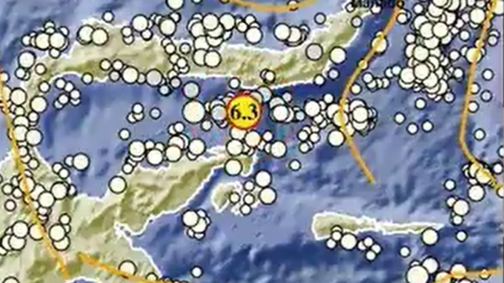 Terremoto de magnitud 6,3 se registró en Indonesia