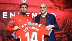 Ignacio Jeraldino es presentado como nuevo delantero de Sporting de Gijón