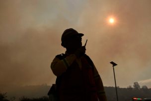 Declaran Alerta Roja para la comuna de Santo Domingo por incendio forestal