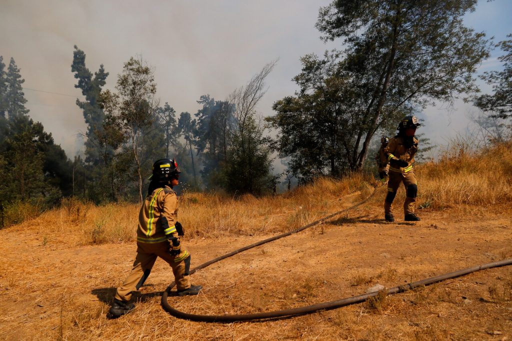 Declaran Alerta Roja para Arauco por incendio forestal: “Presenta amenaza directa a viviendas en el sector”