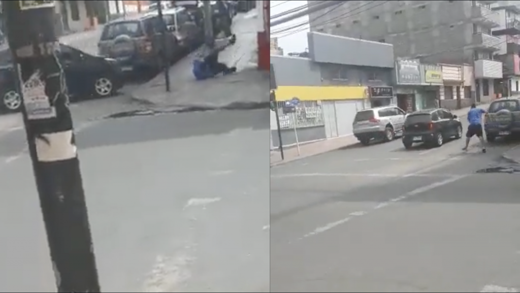 [Video] Graban violenta pelea entre dos conductores en Antofagasta