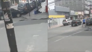 [Video] Graban violenta pelea entre dos conductores en Antofagasta