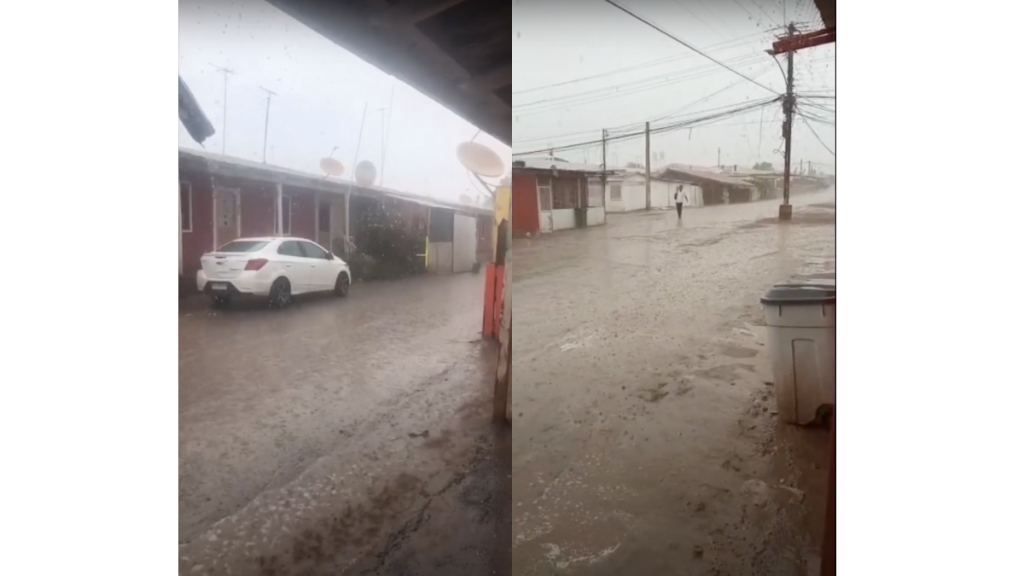Intensas lluvias se registran en la comuna de María Elena dejando viviendas dañadas