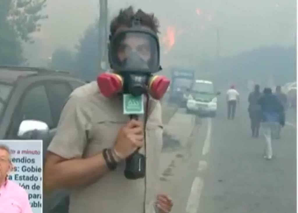 “No puedo esperar hasta última hora”: Gonzalo Ramírez cortó despacho en vivo en Tomé por grave incendio
