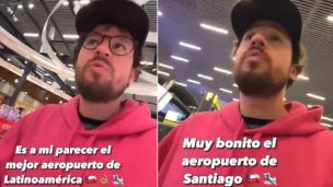 Luisito Comunica se sorprendió con el aeropuerto de Santiago: 