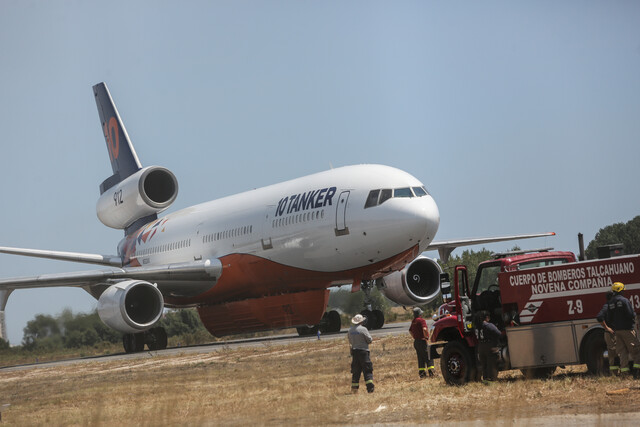 Conaf confirmó que Ten Tanker tiene nueva falla y se encuentra en reparación