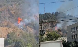 Se registró incendio en el cerro San Cristóbal