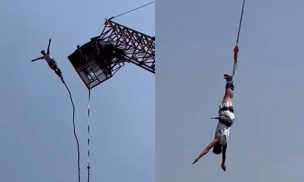 ¡Se cortó la cuerda!: Turista sobrevivió a fallido salto en bungee