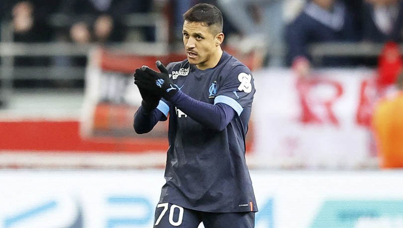 Alexis Sánchez marca un doblete y le da la victoria al Marsella sobre el Reims