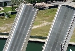 Sujeto escaló gigantesco puente levadizo en Miami